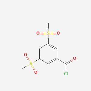 molecular formula C9H9ClO5S2 B1596910 3,5-Bis(methylsulfonyl)benzoyl chloride CAS No. 90649-99-3
