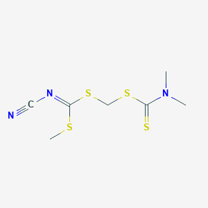 molecular formula C7H11N3S4 B1596911 (N-cyano-C-methylsulfanylcarbonimidoyl)sulfanylmethyl N,N-dimethylcarbamodithioate CAS No. 353254-70-3