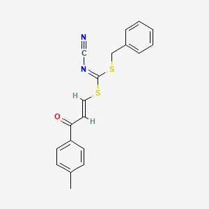 molecular formula C19H16N2OS2 B1596912 Benzyl [3-oxo-3-(4-methylphenyl)prop-1-enyl]cyanocarbonimidodithioate CAS No. 275370-80-4