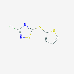 molecular formula C6H3ClN2S3 B1596913 3-Chloro-5-(thiophen-2-ylthio)-1,2,4-thiadiazole CAS No. 98816-24-1