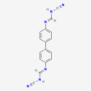 molecular formula C16H12N6 B1596914 Biphenyl-4,4'-bis(N'-cyano-N-methylformamidine) CAS No. 77021-80-8