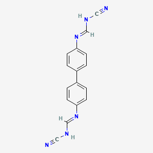 molecular formula C16H12N6 B1596914 N-cyano-N'-[4-[4-[(cyanoamino)methylideneamino]phenyl]phenyl]methanimidamide CAS No. 77021-80-8