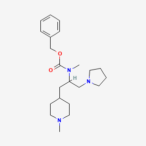 molecular formula C22H35N3O2 B1596931 1-Pyrrolidin-2-(N-Cbz-N-methyl)amino-3-(4'-N-methyl)piperidine-propane CAS No. 886363-02-6
