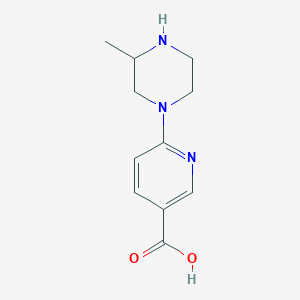 molecular formula C11H15N3O2 B1596934 6-(3-甲基哌嗪-1-基)吡啶-3-甲酸 CAS No. 889957-83-9