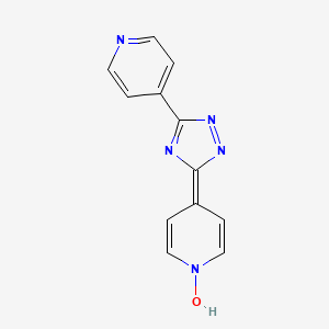 molecular formula C12H9N5O B1596947 Pyridine, 4-[5-(4-pyridinyl)-1H-1,2,4-triazol-3-yl]-, 1-oxide CAS No. 36770-53-3