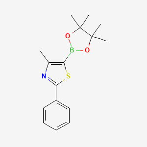 molecular formula C16H20BNO2S B1596959 4-Methyl-2-phenyl-5-(4,4,5,5-tetramethyl-1,3,2-dioxaborolan-2-yl)-1,3-thiazole CAS No. 690632-24-7