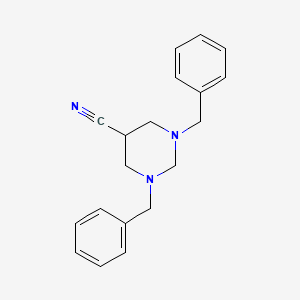 molecular formula C19H21N3 B1596962 1,3-Dibenzyl-5-cyanohexahydropyrimidine CAS No. 86236-77-3