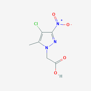 molecular formula C6H6ClN3O4 B1596970 (4-chloro-5-methyl-3-nitro-1H-pyrazol-1-yl)acetic acid CAS No. 351996-53-7