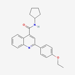 molecular formula C23H24N2O2 B1596971 N-cyclopentyl-2-(4-ethoxyphenyl)quinoline-4-carboxamide CAS No. 6100-16-9