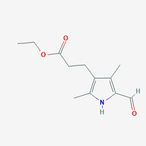 Ethyl 3-(5-formyl-2,4-dimethyl-1H-pyrrol-3-yl)propanoate