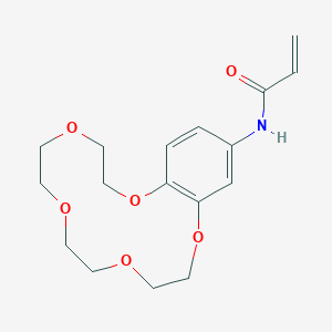 molecular formula C17H23NO6 B1596989 N-(2,3,5,6,8,9,11,12-octahydro-1,4,7,10,13-benzopentaoxacyclopentadecin-15-yl)prop-2-enamide CAS No. 68865-30-5