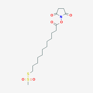molecular formula C17H29NO6S2 B015970 N-Succinimidyloxycarbonylundecyl Methanethiosulfonate CAS No. 887407-54-7