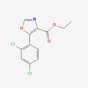 molecular formula C12H9Cl2NO3 B1597007 Ethyl 5-(2,4-dichlorophenyl)oxazole-4-carboxylate CAS No. 254749-13-8