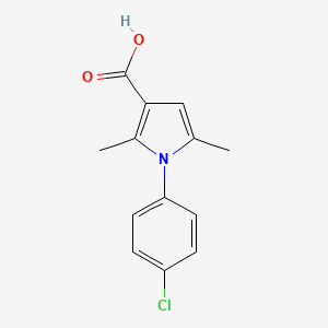 molecular formula C13H12ClNO2 B1597008 1-(4-Chlorophenyl)-2,5-dimethyl-1H-pyrrole-3-carboxylic acid CAS No. 60217-76-7