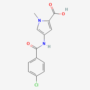 molecular formula C13H11ClN2O3 B1597042 4-(4-Chloro-benzoylamino)-1-methyl-1H-pyrrole-2-carboxylic acid CAS No. 478804-04-5