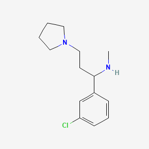 molecular formula C14H21ClN2 B1597045 [1-(3-Chloro-phenyl)-3-pyrrolidin-1-yl-propyl]-methyl-amine CAS No. 672309-96-5