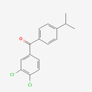 molecular formula C16H14Cl2O B1597048 3,4-Dichloro-4'-iso-propylbenzophenone CAS No. 844885-26-3