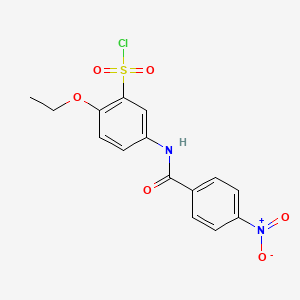 molecular formula C15H13ClN2O6S B1597054 2-Ethoxy-5-(4-nitro-benzoylamino)-benzenesulfonyl chloride CAS No. 680617-98-5