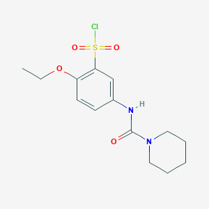 2-Ethoxy-5-[(piperidine-1-carbonyl)-amino]-benzenesulfonyl chloride