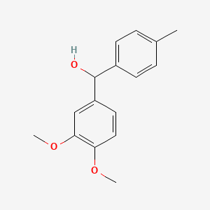 molecular formula C16H18O3 B1597091 3,4-二甲氧基-4'-甲基二苯甲醇 CAS No. 423177-67-7