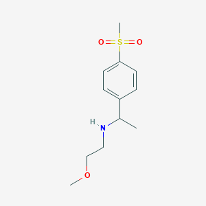 molecular formula C12H19NO3S B1597098 1-[(2-甲氧基乙基)氨基]-1-(4-甲磺基苯基)乙烷 CAS No. 849924-92-1