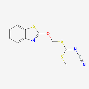 [1,3-Benzothiazol-2-yloxymethylsulfanyl(methylsulfanyl)methylidene]cyanamide