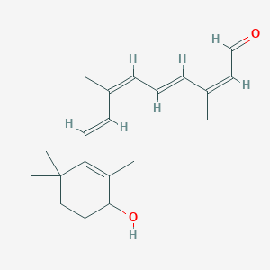 molecular formula C₂₀H₂₈O₂ B015971 4-羟基视黄醛 CAS No. 18344-42-8
