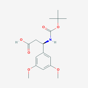 molecular formula C16H23NO6 B1597101 Boc-(R)-3-Amino-3-(3,5-dimethoxy-phenyl)-propionic acid CAS No. 500788-94-3