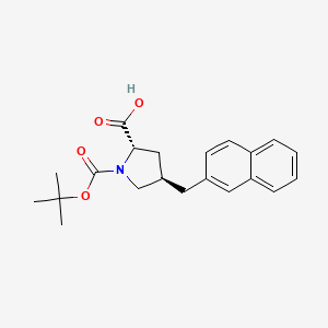 molecular formula C21H25NO4 B1597104 (2S,4R)-1-(tert-Butoxycarbonyl)-4-(naphthalen-2-ylmethyl)pyrrolidine-2-carboxylic acid CAS No. 959573-42-3