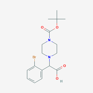 molecular formula C17H23BrN2O4 B1597106 2-(2-bromophenyl)-2-[4-[(2-methylpropan-2-yl)oxycarbonyl]piperazin-1-yl]acetic Acid CAS No. 885273-04-1