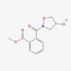 molecular formula C12H13NO5 B1597113 Methyl 2-(4-hydroxy-1,2-oxazolidine-2-carbonyl)benzoate CAS No. 80041-99-2