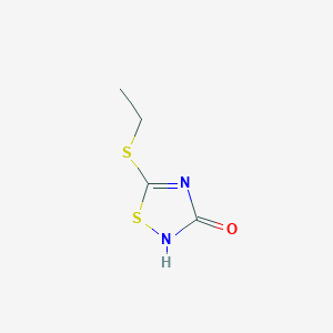 molecular formula C4H6N2OS2 B1597124 5-Ethylthio-3-hydroxy-1,2,4-thiadiazole CAS No. 56409-44-0