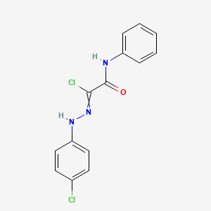 B1597125 2-anilino-N-(4-chlorophenyl)-2-oxoethanehydrazonoyl chloride CAS No. 33101-97-2