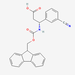 molecular formula C25H20N2O4 B1597128 Fmoc-(R)-3-Amino-3-(3-cyano-phenyl)-propionic acid CAS No. 517905-91-8