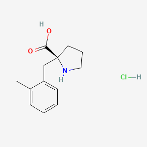 molecular formula C13H18ClNO2 B1597130 (S)-2-(2-Methylbenzyl)pyrrolidine-2-carboxylic acid hydrochloride CAS No. 1049741-94-7