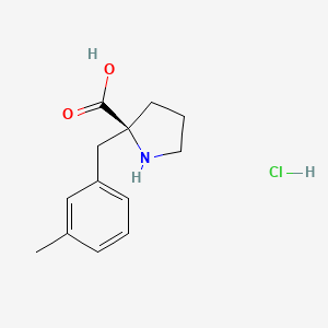 molecular formula C13H18ClNO2 B1597131 (S)-2-(3-Methylbenzyl)pyrrolidine-2-carboxylic acid hydrochloride CAS No. 1049742-05-3