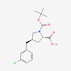 molecular formula C17H22ClNO4 B1597132 (2S,4R)-1-(tert-Butoxycarbonyl)-4-(3-chlorobenzyl)pyrrolidine-2-carboxylic acid CAS No. 959576-36-4