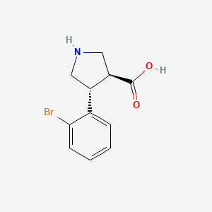 molecular formula C11H12BrNO2 B1597134 (3S,4R)-4-(2-溴苯基)吡咯烷-3-羧酸 CAS No. 1047651-83-1