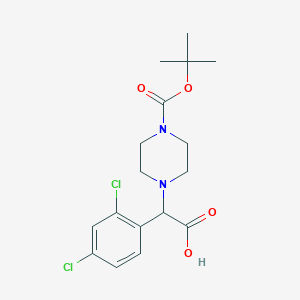 molecular formula C17H22Cl2N2O4 B1597138 2-(2,4-dichlorophenyl)-2-[4-[(2-methylpropan-2-yl)oxycarbonyl]piperazin-1-yl]acetic Acid CAS No. 885274-57-7