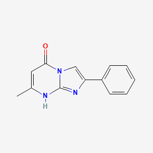 molecular formula C13H11N3O B1597145 7-Methyl-2-phenylimidazo[1,2-a]pyrimidin-5-ol CAS No. 95980-02-2