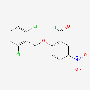 molecular formula C14H9Cl2NO4 B1597151 2-[(2,6-Dichlorobenzyl)oxy]-5-nitrobenzaldehyde CAS No. 219539-46-5