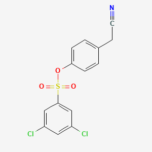 molecular formula C14H9Cl2NO3S B1597152 4-(Cyanomethyl)phenyl 3,5-dichlorobenzene-1-sulfonate CAS No. 175135-40-7