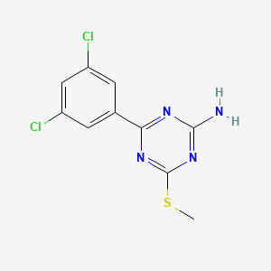 molecular formula C10H8Cl2N4S B1597162 4-(3,5-Dichlorophenyl)-6-(methylthio)-1,3,5-triazin-2-amine CAS No. 175204-58-7