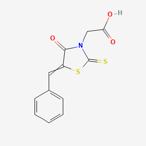 B1597167 [(5Z)-5-benzylidene-4-oxo-2-thioxo-1,3-thiazolidin-3-yl]acetic acid CAS No. 82159-06-6