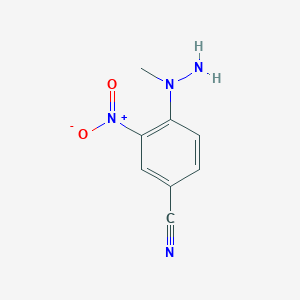 B1597180 4-(1-Methylhydrazino)-3-nitrobenzonitrile CAS No. 130200-95-2