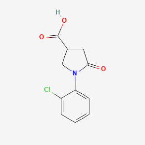 molecular formula C11H10ClNO3 B1597198 1-(2-Chlorophenyl)-5-oxopyrrolidine-3-carboxylic acid CAS No. 91349-19-8