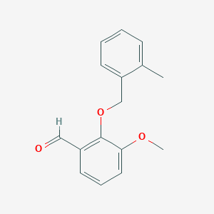 molecular formula C16H16O3 B1597200 3-Methoxy-2-[(2-methylbenzyl)oxy]benzaldehyde CAS No. 588681-48-5