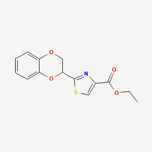 B1597206 Ethyl 2-(2,3-dihydro-1,4-benzodioxin-2-yl)-1,3-thiazole-4-carboxylate CAS No. 465514-25-4