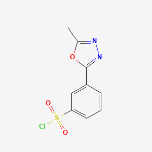 molecular formula C9H7ClN2O3S B1597208 3-(5-甲基-1,3,4-恶二唑-2-基)苯磺酰氯 CAS No. 388088-81-1