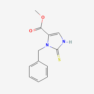 molecular formula C12H12N2O2S B1597227 Methyl 2,3-dihydro-3-(phenylmethyl)-2-thioxo-1H-imidazole-4-carboxylate CAS No. 76075-15-5